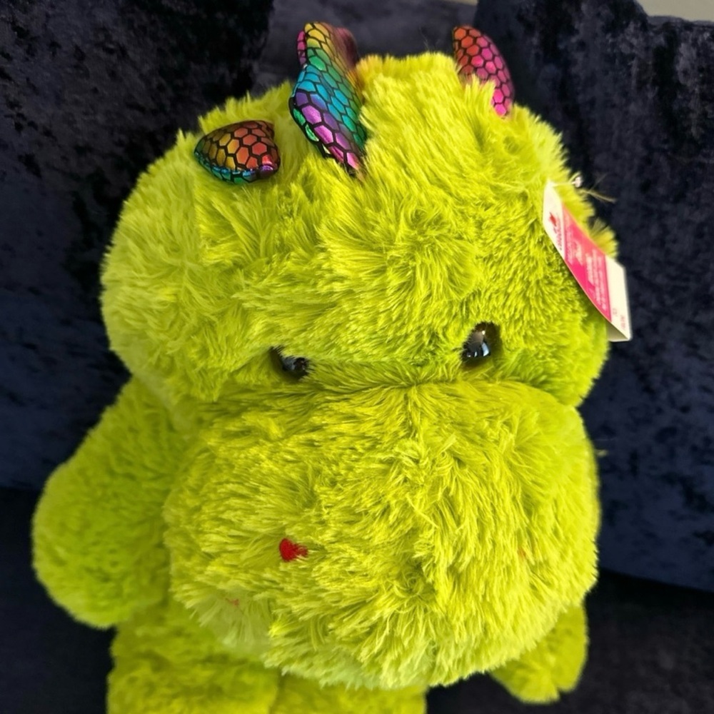 Cuddly Green Stuffed Dinosaur Toy - Picture 3 of 9